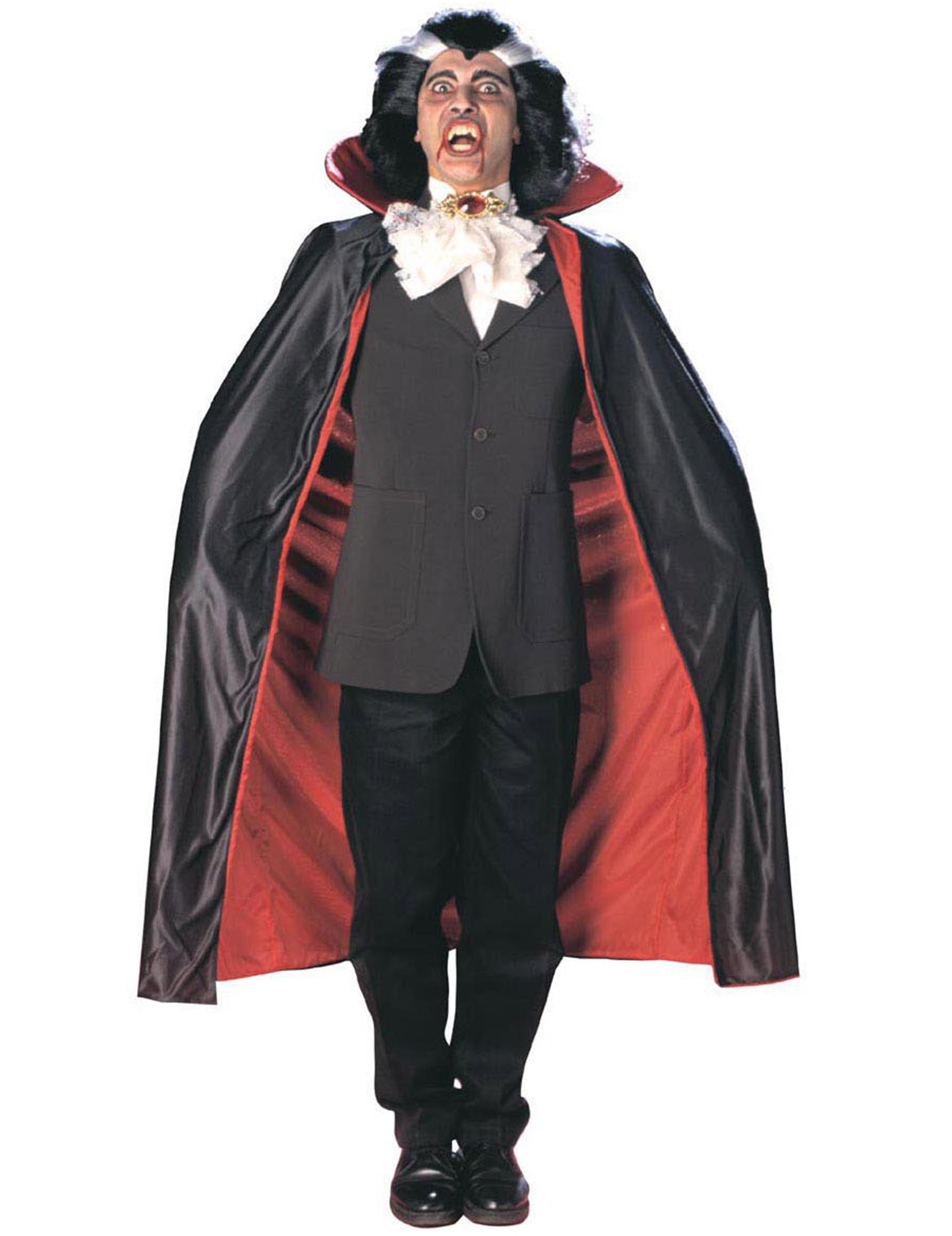 Cape de Vampire d'halloween, 140cm Cape Noir Rouge Halloween, Noir Rouge Réversible Cape avec Cape de Vampire d'halloween, 140cm Cape Noir Rouge Halloween, Noir Rouge Réversible Cape avec