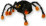 Araignée noire avec des pattes noires