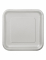 14 assiettes carrées en carton argent 23 cm jetables