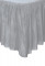 Jupe de table en plastique argent adhésive 4m26
