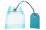 4 contenants sachets de thé organdi turquoise 5x6 cm pour dragées