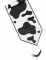 Chemin de table vache 28 cm x 1,8 m en plastique