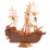 Décoration bateau pirate en plastique pour gâteau