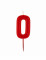Bougie chiffre 0 rouge pour anniversaire
