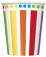 8 gobelets anniversaire rayé et pois en carton