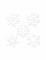 10 flocons de neige blanc en carton 10 cm, décoration de Noël
