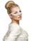 Masque dentellé blanc femme