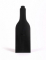 Vue de face du menu ardoise bouteille de vin