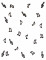 24 notes de musique en bois noir confettis de table