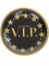 8 assiettes carton vip 23 cm noir et or