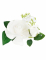 Petite composition fleurs artificielles blanches 20 x 10 x 7 cm centre de table mariage