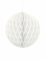 Petite boule en papier alvéolé blanc 12 cm pour déco de fête