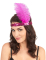 Bandeau Charleston à sequins et plume rose fuschia femme
