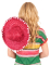 Sombrero rouge à bordure pompons adulte