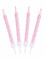 Gros plan des bougies d anniversaire spirales roses nacrées