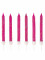12 bougies d'anniversaire rose fuchsia à paillettes 6 cm avec socles