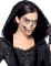 Tatouage transfert squelette noir adulte Halloween