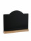 Ardoise noire avec support bois 19,9 x 15 cm menu mariage