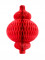 Lanterne alvéolée rouge en papier 30 cm à suspendre