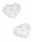 2 orchidées flottantes blanches 6 x 8 cm avec perle centrale