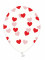 6 ballons en latex transparents coeurs rouges 30 cm biodégradables