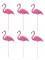 6 pics flamants roses 23 cm pour gâteaux