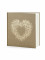 Livre d'or kraft avec coeur doré 22 pages format carré