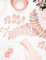 Vue de dessus des décorations de table feuilles pour fête