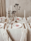 Mise en scène de table des fleurs en papier 3D pour décoration rose poudré