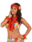 Set floral Hawaï rouge adulte