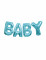 Ballons aluminium lettres baby bleues 2,5 m pour guirlande