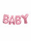 Guirlande ballon aluminium baby rose 2,5m pour baby shower