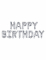 13 ballons aluminium lettres happy birthday argent guirlande 35 cm