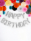 Guirlande de 13 ballons aluminium lettres Happy Birthday pour fête d anniversaire argent