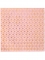 20 serviettes en papier rose et motif géométrique cuivré 25 x 25 cm