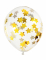 6 ballons en latex transparents avec étoiles dorées 30 cm