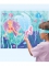 Jeu de fête jolie sirène avec hippocampe rose