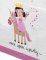 Détail de l imprimé avec princesse et licorne de la nappe en plastique princesse et licorne pour anniversaire