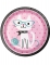 8 assiettes en carton chat 22 cm rose anniversaire