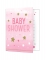 8 cartons d'invitation baby shower rose One Little Star 10 x 12 cm avec étoiles dorées