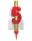 Fontaine lumineuse numéro 5 rouge 12 cm pour gâteau