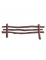 Décoration gâteau clôture marron 13 x 3 cm pour bûche