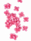 24 décorations de table pétales de fleurs fuchsia 3 cm en tissu