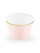 6 habillages à cupcake rose poudré et doré métallique en carton