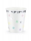 6 gobelets étoiles 180 ml en carton pastel argentés