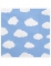 20 serviettes en papier bleu petits nuages blancs pour baby shower