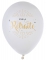 8 ballons en latex vive la retraite blanc et or métallisé 23 cm pour décoration