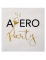 20 petites serviettes en papier apéro party blanc et doré 25 x 25 cm décoration de table