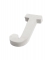 Petite lettre j en bois blanc 5 cm pour décoration