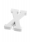 Petite lettre x en bois blanc 5 cm déco mariage